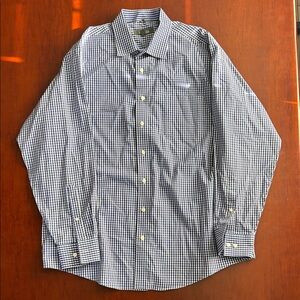 Kenneth Cole blue and White stripes Men's Shirt